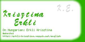 krisztina erkli business card